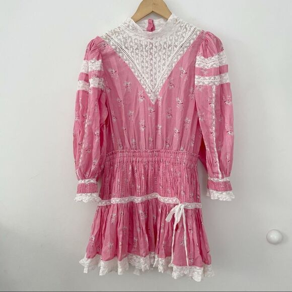 LOVESHACKFANCY Viola Dress in Pink - Picture 5 of 12